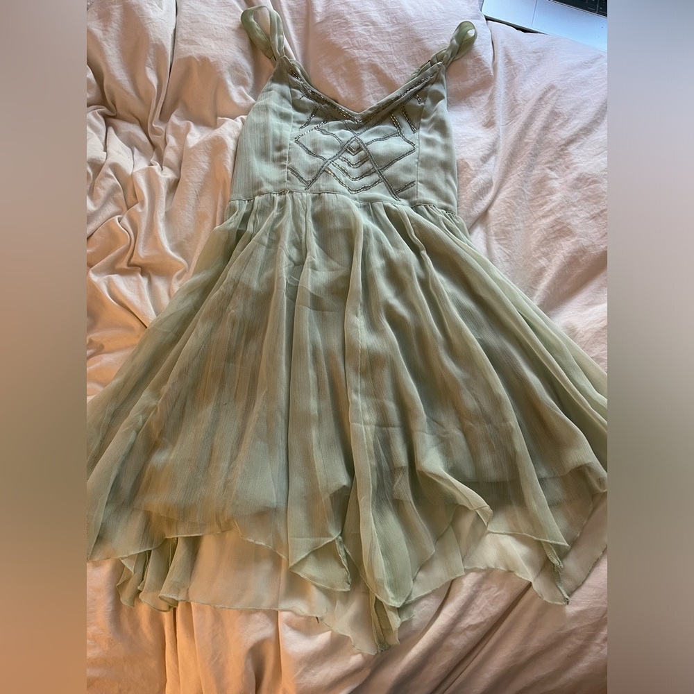 Abercrombie Seafoam sequined dress